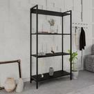 Estante Dynamica Industrial 3 Nichos 80 cm - Preto
