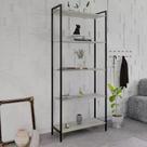 Estante Dynamica Industrial 4 Nichos 80 cm - Preto/Snow