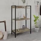 Estante Dynamica Industrial 60 cm - Carvalho/Preto