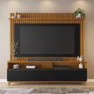 Estante e Home Theater Ripado para TV até 65 Polegadas 183cmx188,5cm Detalhe da Nt 1340 Marrom Freijó/Preto Estante e Home Theater Ripado para TV até 65 Polegadas 183cmx188,5cm Detalhe da Nt 1340 Marrom Freijó/Preto