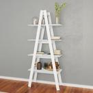 Estante Escada com 4 Prateleiras - Branco