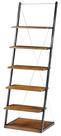 Estante Escada Queens Rustic Brown Estrutura em Aço Grafite 140cm - 38313
