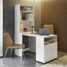 Estante Escrivaninha para Escritório Home Office Salt Branco Z06 - Mpozenato