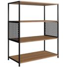 Estante Estilo Industrial 94 Cm Com Tela P1024 Preto Mell Pp Preto Mell