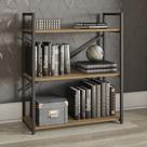 Estante Estilo Industrial com 03 Prateleiras Madeira E Metal Livros Freijo Kapesberg Estante Estilo Industrial com 03 Prateleiras Madeira E Metal Livros Freijo Kapesberg