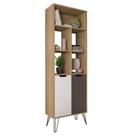 Estante Estocolmo Carvalho/Grafite/Branco Artely Estante Estocolmo Carvalho/Grafite/Branco Artely