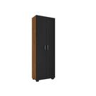 Estante Freijó De Madeira Sala 5 Prateleiras E Portas Preto