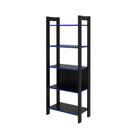 Estante Gamer 5 Prateleiras 65x165,5x35,5 cm Preto/Azul