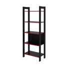 Estante Gamer 5 Prateleiras 65x165,5x35,5 cm Preto/Vermelho