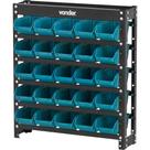 Estante gaveteiro metálica 66x61x15,5cm com 25 peças gavetas n.3 azul 25/3 - Vonder