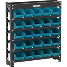 Estante Gaveteiro Metálica 66x61x15,5cm Com 25 Peças Gavetas