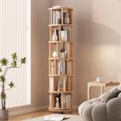 Estante giratória Muwuele Solid Wood 6 Tier Natural Color Estante giratória Muwuele Solid Wood 6 Tier Natural Color