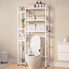 Estante Homde para Almacenamiento Sobre el Inodoro de Bambú 79x23x166 cm Blanco