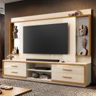 Estante Home 100% MDF para TV até 75 Polegadas com Espelho 4 Gavetas Leni Estante Home 100% MDF para TV até 75 Polegadas com Espelho 4 Gavetas Leni