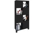Estante Home Office 4 Portas 4 Nichos Mobile Wally Preto - Artany