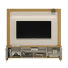 Estante Home para TV até 70 Polegadas 3 Portas Munique Tauari e Off White 200cm Estante Home para TV até 70 Polegadas 3 Portas Munique Tauari e Off White 200cm