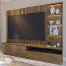 Estante Home para TV até 82 Polegadas 4 Gavetas Ripado LED Cancún Colibri