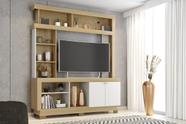 Estante Home para TV MALI Até 50 Polegadas com Nichos e Portas Rack com Painel para Sala de Estar Estante Home Theater 160cm