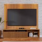 Estante Home Ripada para TV até 75 Polegadas com LED 2 Portas de Correr Jordão Colibri