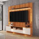 Estante Home Sala 180cm Para TV 75 Pol Atenas Lukaliam Jequitiba/Off White