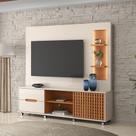 Estante Home Sala de Estar Brise 2,10m Lukaliam Móveis Para Tv Até 70 Polegadas Contém Led no Nicho