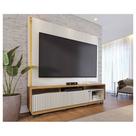 Estante Home Theater Ambiente Jordão Com Pés Off White Freijó - Colibri