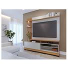 Estante Home Theater Ambiente Maceió Com Pés Freijó Off White Colibri