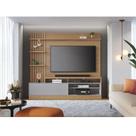 Estante Home Theater Ambiente Maceió Freijó Cinza Acetinado Colibri