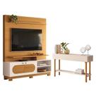 Estante Home Theater Axis Cinamomo Off White com Aparador Fiero Off White - HB Móveis Estante Home Theater Axis Cinamomo Off White com Aparador Fiero Off White - HB Móveis