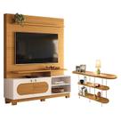 Estante Home Theater Axis Cinamomo Off White com Aparador Infinity Cinamomo - HB móveis Estante Home Theater Axis Cinamomo Off White com Aparador Infinity Cinamomo - HB móveis