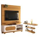 Estante Home Theater Axis Cinamomo Off White com Aparador Infinity Cinamomo - HB móveis Estante Home Theater Axis Cinamomo Off White com Aparador Infinity Cinamomo - HB móveis