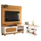 Estante Home Theater Axis Cinamomo Off White com Aparador Infinity Off White - HB móveis Estante Home Theater Axis Cinamomo Off White com Aparador Infinity Off White - HB móveis