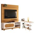 Estante Home Theater Axis Cinamomo Off White Com Aparador Infinity Off White - Hb Móveis Estante Home Theater Axis Cinamomo Off White Com Aparador Infinity Off White - Hb Móveis