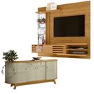 Estante Home Theater Bancada Suspensa Frizz Supreme Cumaru Com Aparador Buffet Mônaco Cumaru Opala - Madetec