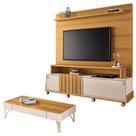 Estante Home Theater Bold E Mesa De Centro Cadenza Cinamomo Off White Hb Móveis