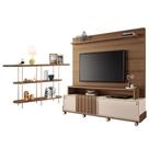 Estante Home Theater Bold Off White Castanho E Aparador Infinity Castanho Hb Móveis