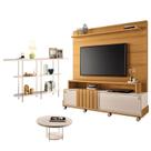 Estante Home Theater bold Off White Cinamomo e Aparador Infinity e Mesa de Centro sky Off White - HB Móveis