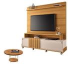 Estante Home Theater Bold Off White Cinamomo e Mesa de Centro sky Cinamomo HB Móveis