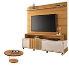 Estante Home Theater Bold Off White Cinamomo E Mesa De Centro Sky Cinamomo Hb Móveis
