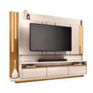 Estante Home Theater C/ LED Sala Estar TV Até 75 Polegadas 2 Gavetas 1 Porta Montane