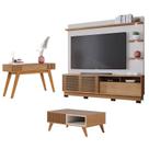 Estante Home Theater Campeche Com Pés Freijó Off White Matte com Mesa de Centro Jeri Freijó Off White e Aparador Riviera Freijó Colibri Estante Home Theater Campeche Com Pés Freijó Off White Matte com Mesa de Centro Jeri Freijó Off White e Aparador Riviera Freijó Colibri