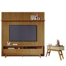 Estante Home Theater Com Bancada Suspensa Luna com Aparador Estoril Cumaru - Madetec
