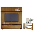 Estante Home Theater Com Bancada Suspensa Luna com Aparador Frizz Cumaru- Madetec