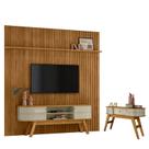 Estante Home Theater Com Bancada Suspensa New Laguna com Aparador Estoril Cumaru Opala - Madetec Estante Home Theater Com Bancada Suspensa New Laguna com Aparador Estoril Cumaru Opala - Madetec