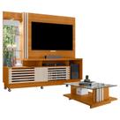 Estante Home Theater com Rodízios e Mesa de Centro Frizz Plus Cinamomo Off White Madetec Estante Home Theater com Rodízios e Mesa de Centro Frizz Plus Cinamomo Off White Madetec