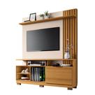 Estante Home Theater Detalhes Ripado Sala Estar TV Até 55 Polegadas Prateleira E Pés Artheo