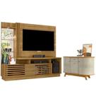 Estante Home Theater Frizz Plus Cumaru com Aparador para Sala Buffet Monza Cumaru Opala -Madetec Estante Home Theater Frizz Plus Cumaru com Aparador para Sala Buffet Monza Cumaru Opala -Madetec