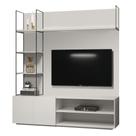 Estante Home Theater Helsinque Univ 180 cm Laca Off White Brilhante