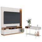 Estante Home Theater Humaita com Aparador para Sala Sena Off White Matte Freijó - Colibri