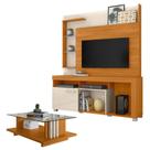 Estante Home Theater ícaro Com Mesa De Centro Frizz Cinamomo Off White - Madetec